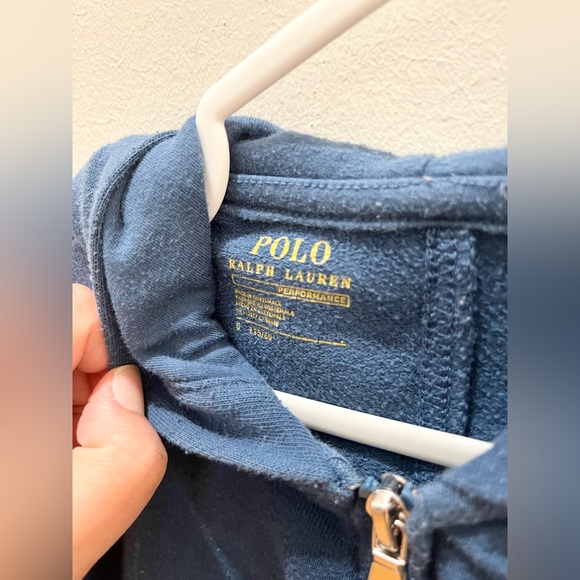 Polo by Ralph Lauren Performance Sports Blue Full-Zip Hoodie Kids Size 5T 115 - Picture 5 of 13